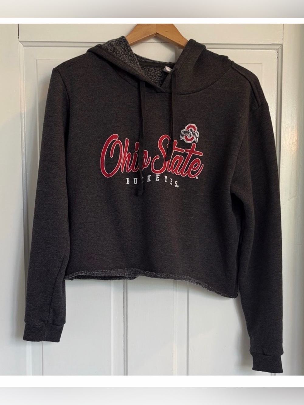 Ohio State Charcoal Cropped Hoodie Women’s Size Medium